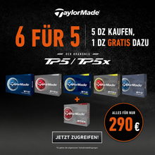 Lade das Bild in den Galerie-Viewer, TaylorMade TP5 & TP5x 2026 mit exklusivem Papillon-Logo – 6 für 5 Aktion