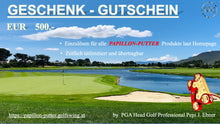 Lade das Bild in den Galerie-Viewer, PAPILLON-GOLF PUTTER, elektronischer Geschenkgutschein EUR 100 - 1.000
